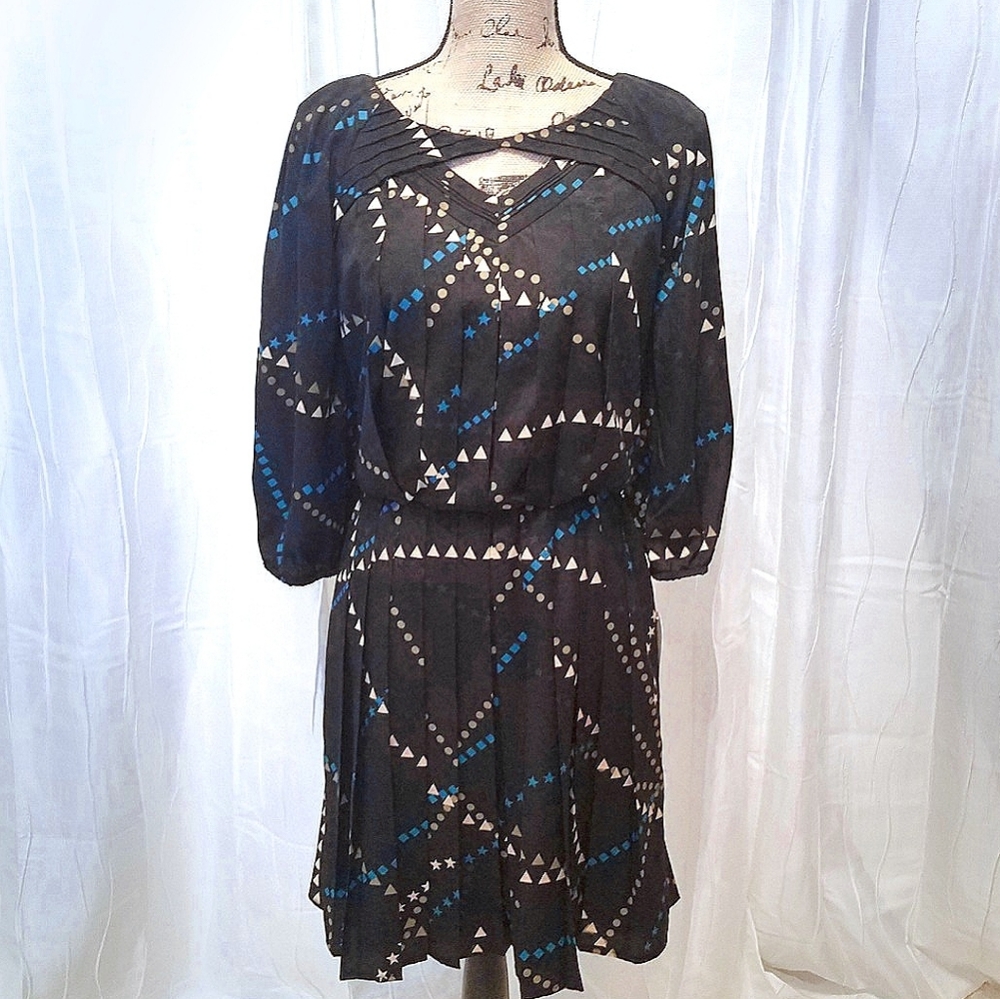 Black Patterned Dress By Jessica Simoson